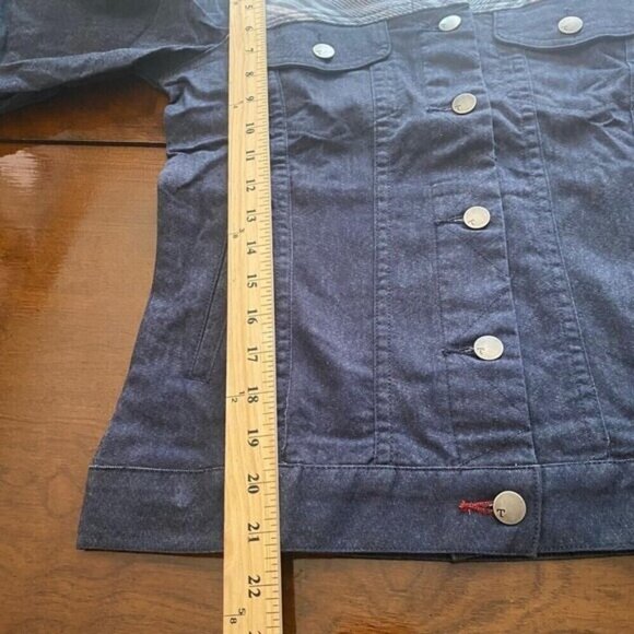 TOAD & Co Norma Women's Jean Jacket Blue Organic Cotton Stretch Button Up Sz XS - Picture 5 of 16